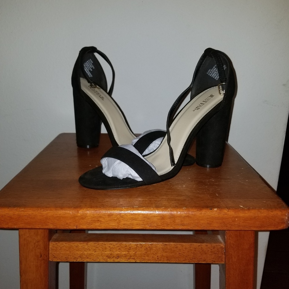 Black Chunky Heels